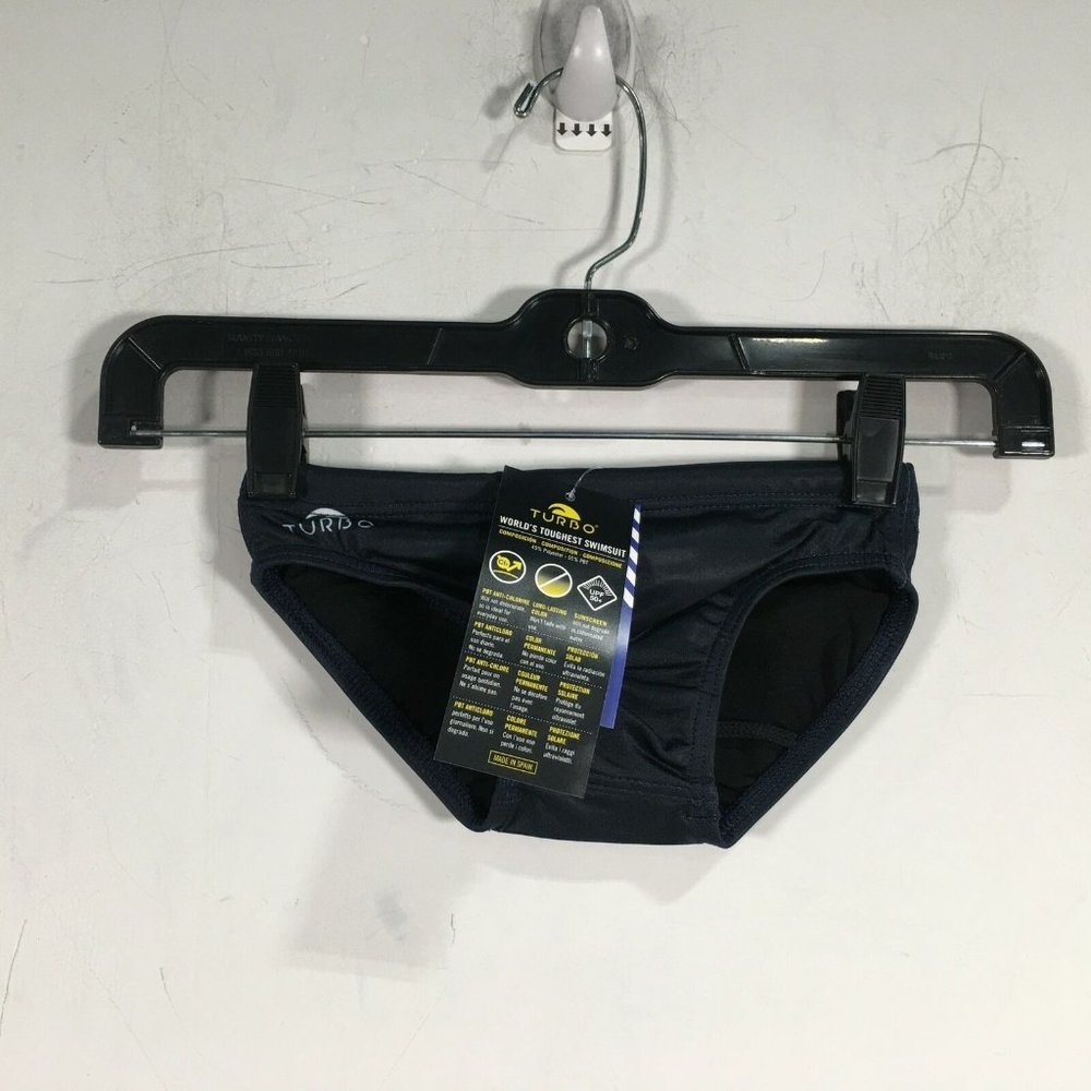 Turbo 5555122 Custom WP JR Slip Swim Bottom, Boy's Youth Size 2Y/01 - Navy/Multi